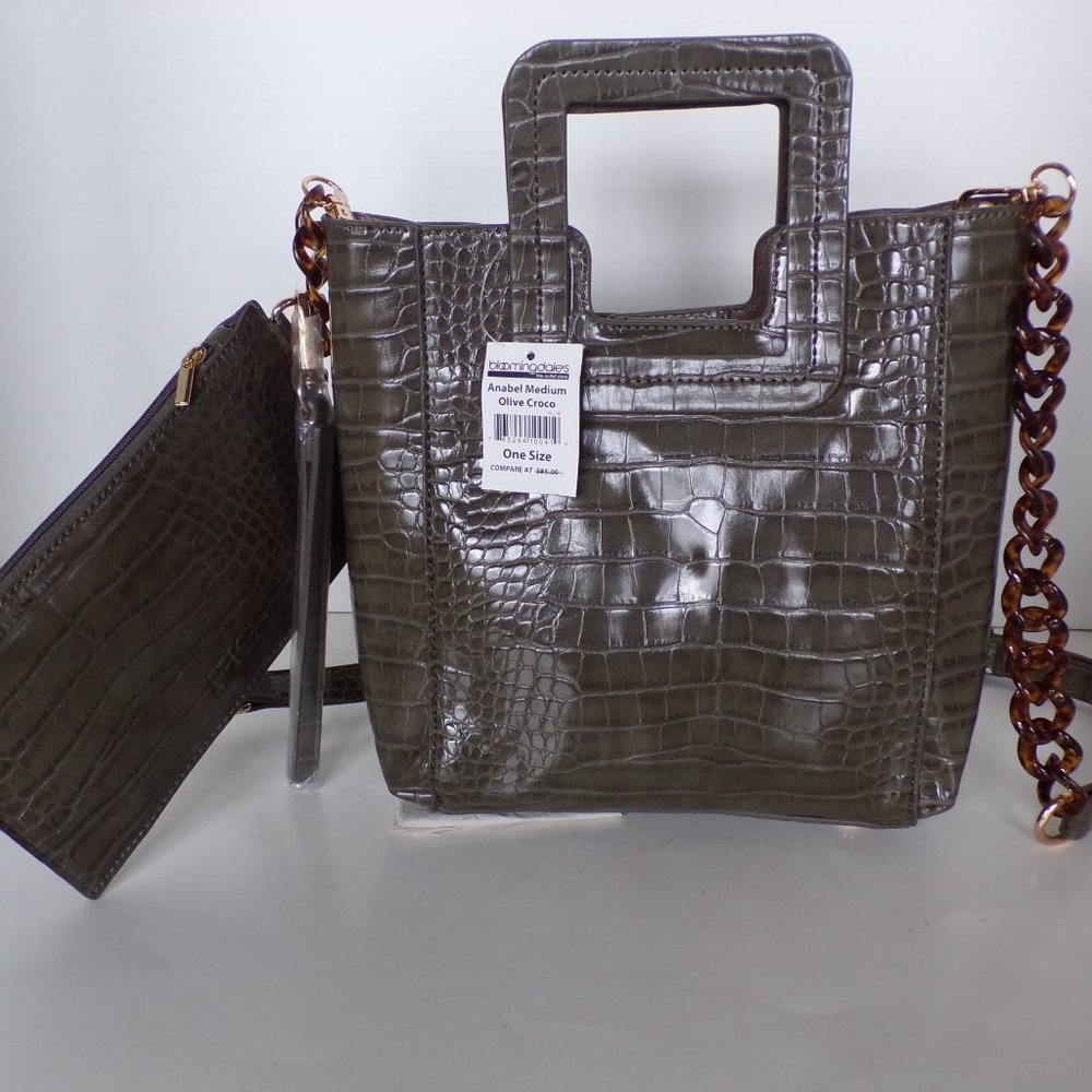 New FFC NEW YORK ANABEL MEDIUM Olive Croc